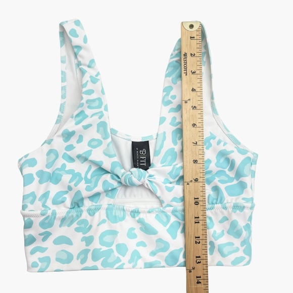 B Fit By Beach Bunny Blue Leopard‎ Print Sports Bra - Picture 6 of 6